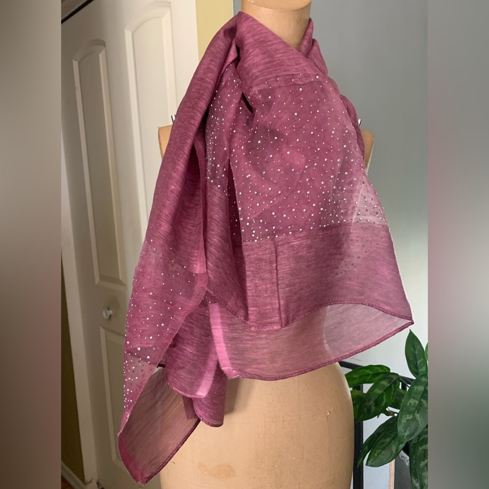 NWT Silk Cotton Mix Shawl Scarf - Picture 5 of 10